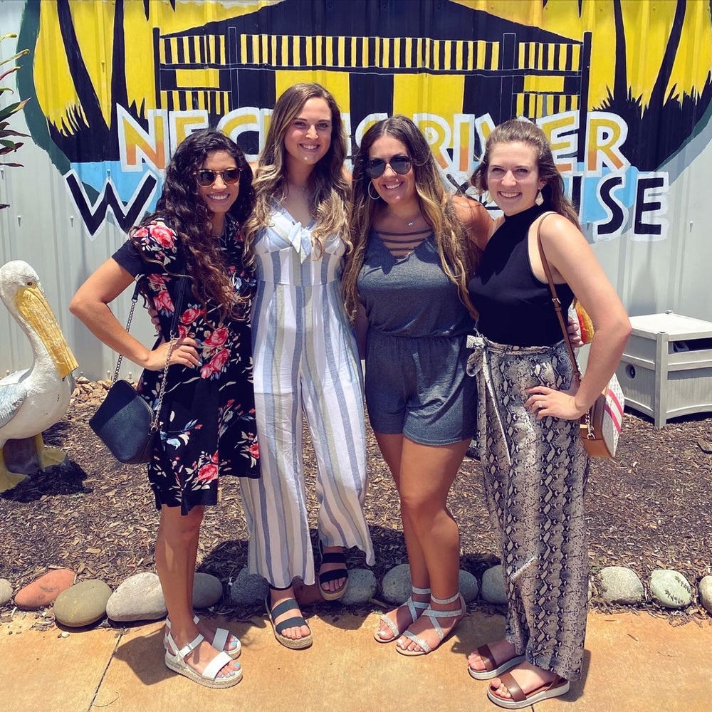 Spaghetti strapped striped jumpsuit